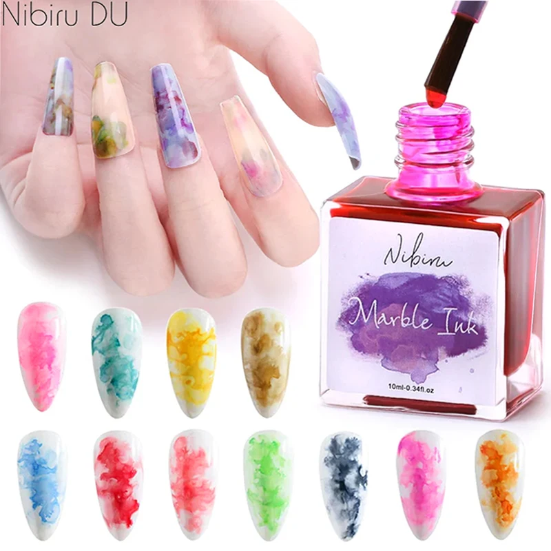 Blooming Gel Nail Polish Set Fast Dry transparent wateracquerello Ink Polish Nails Art Design Natural Air Dry Nail Art vernice Manicure