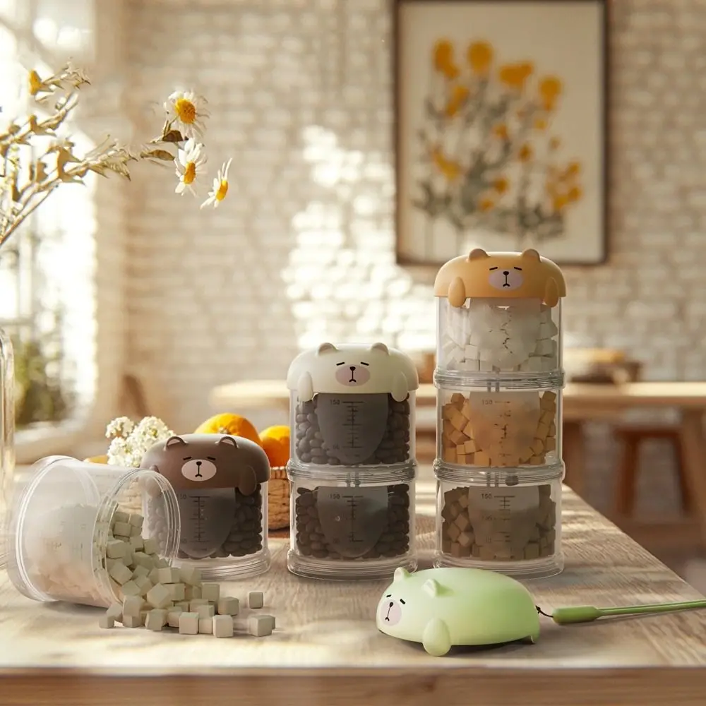 Convenient Plastic Multi-Layer Cat Food Box Moisture-Proof Cute Dog Snacks Storage Box Sealed Pet Food Packing Box Outdoor