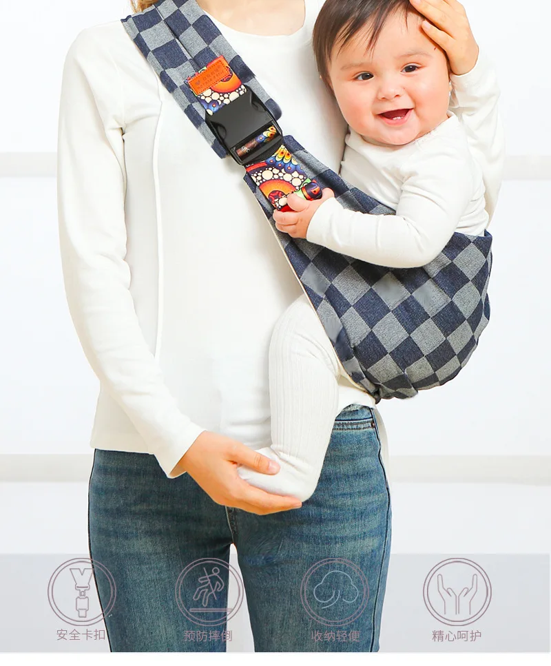 0-3 Years Newborn Baby Carrier Infant Horizontal Front Carrier Infant Waist Stool Children's Outdoor Simple One-Shoulder Carrier image 6