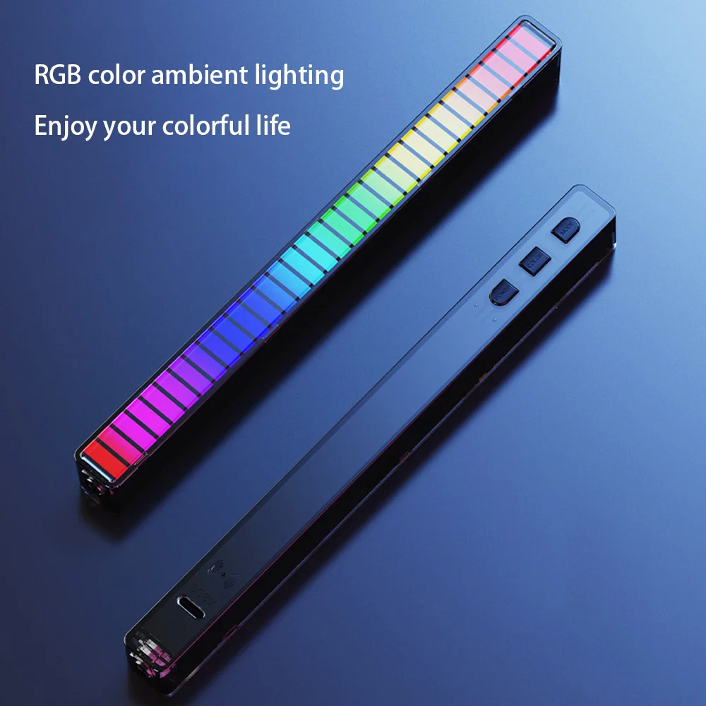 

3D Pickup Lights Gaming Ambient Lights Music Rhythm RGB Sound Control Car Dazzling Color Atmosphere Lights