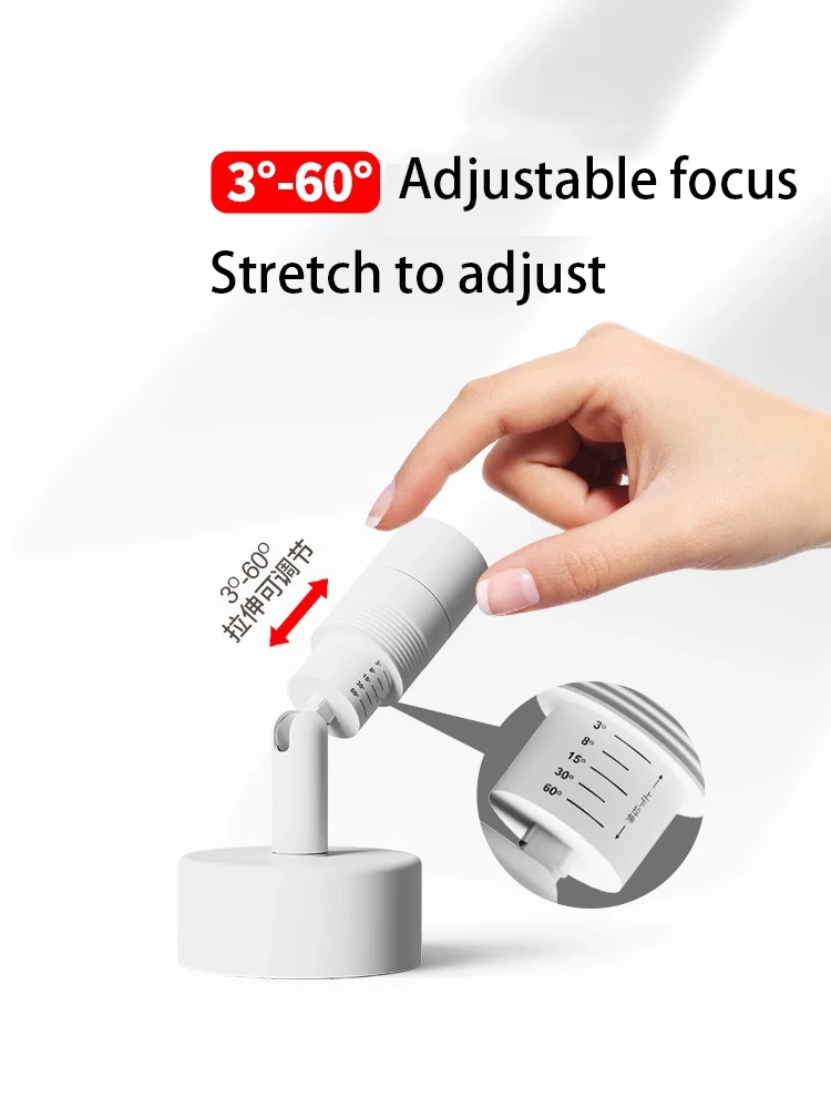 Led Spotlight Zoom Of 3-60 Degree Adjustable Angle Beam Focus Spot Light Mini Small Surface Mounted Ceiling Lamp Atmosphere Foco