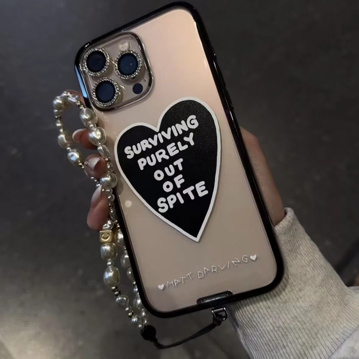 حافظة حماية من النوع الجديد لهاتف iPhone 16 Pro 15 Pro Max من Border Letters، تناسب iPhone 16 Pro Max