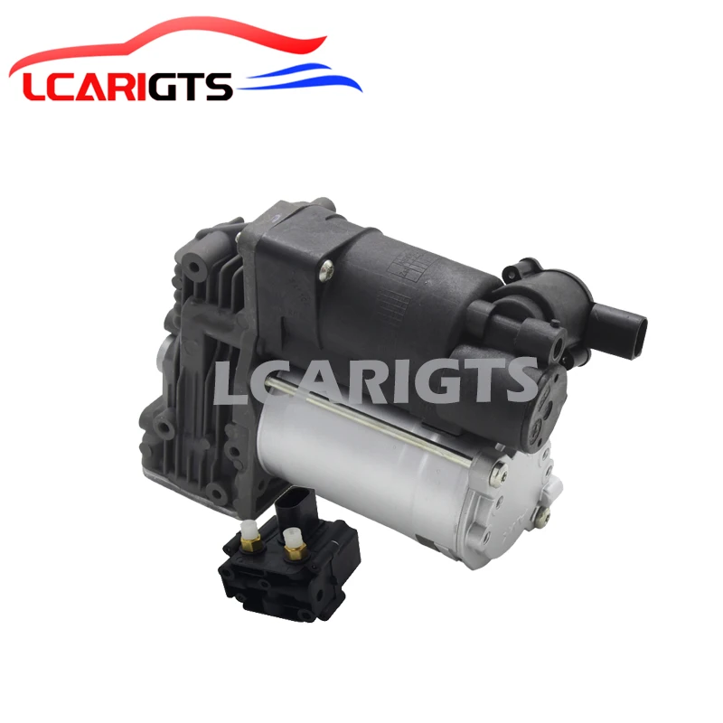 Air Suspension Compressor Pump With Block Valve For BMW X5 E70 2007-2013 X6 E71 E72 2008-2014 37206789938 37206859714