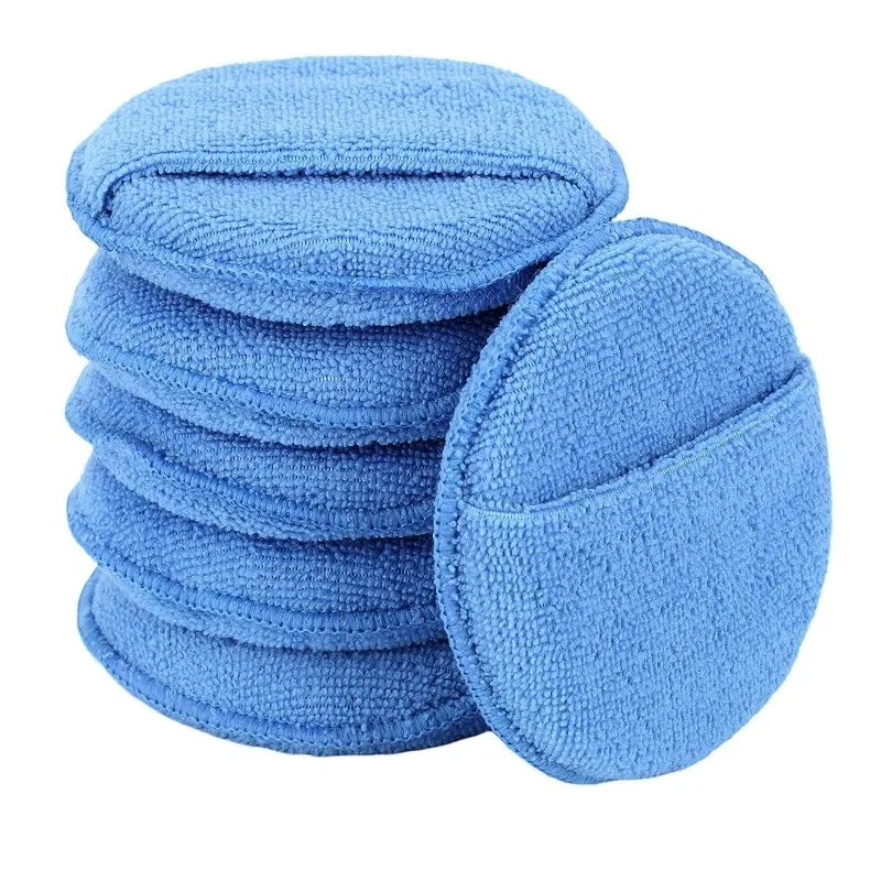 

Microfiber Wax Applicator Pads, Car Wax Applicator with Finger Pocket, Buffing & Detail Polishing Foam Pads for Car Cleaning