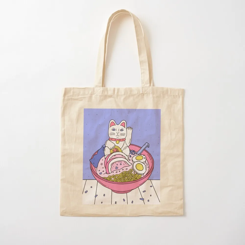 

MANEKI RAMEN Tote Bag university shopper bag sacs de shopping shopping trolley bag