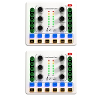 Hot Sale2x M8 Live Sound Card Wireless Bluetooth Audio Mixer Digital Mixer Noise Reduction Live Streaming Broadcast Podcasting