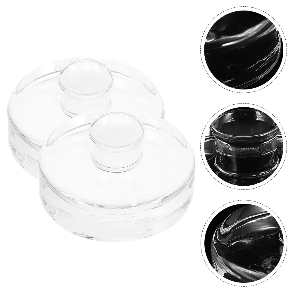 2 Pcs Fermented Glass Weights Multi-function Fermentation Lids Sauerkraut Jar Kitchen Supplies Small Fermenting