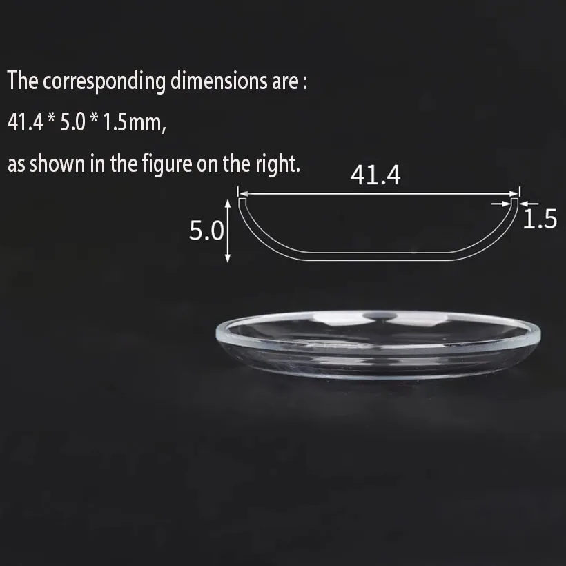 Watch accessories 26-43.5 Swiss pot lid coated glass crystal high brightness transparent watch mirror watch mask