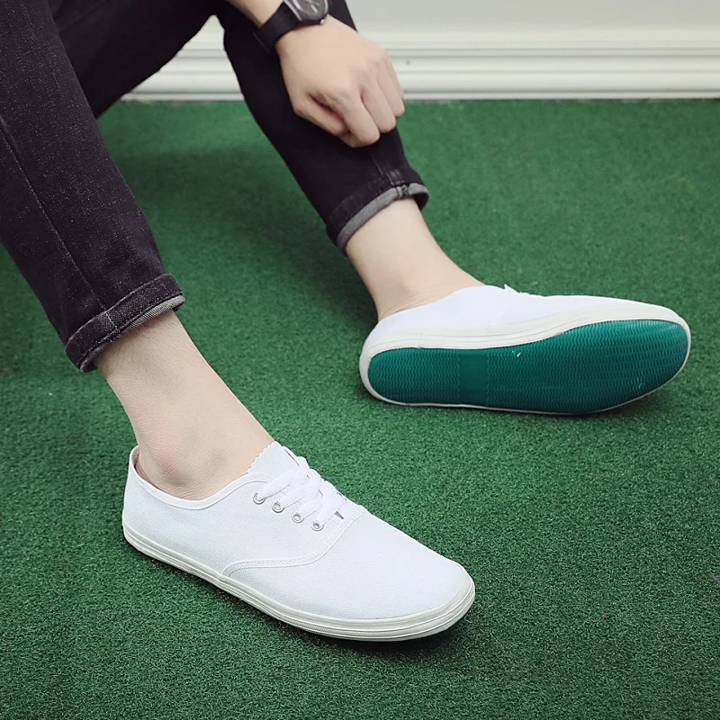 Women Vulcanized Shoes Spring and Autumn New Unisex Work Shoes Casual Lazy Canvas Slip on White Labor Protection Shoes