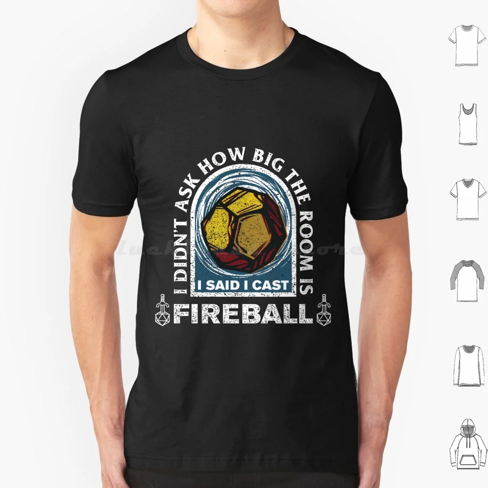 I Cast Fireball T Shirt 6xl Cotton Cool Tee Caster Cleric D20 Demon Dice Dm Dnd Master And Fantasy Rpg Fireball Games Gaming