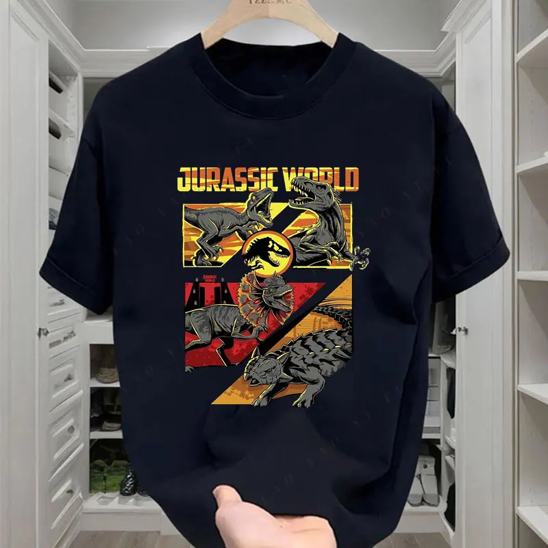 Jurassic Park Camiseta Tweezijdig bedrukte T-shirt Goth Casual Klassiek Puur Katoen Herenkleding Vrouw Grafisch T-shirt met korte mouwen
