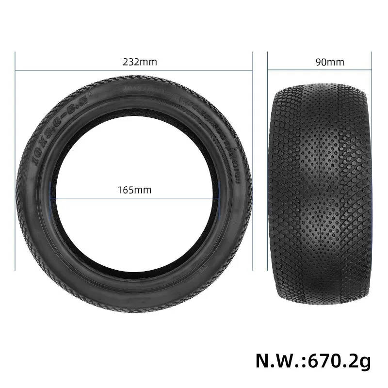 

L71A 10X3.0-6.5 Vacuum Tire 10X3.0-6.5Tubeless Tyre 3.0-10 Thickened Vacuum Tire For Electric Vehicle Accessories