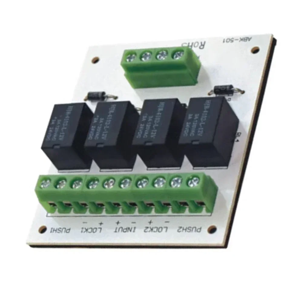 

1pcs 5A24V Double Door Interlocking Relay Module 69Lx60Wx15H Mm For Door Interlock Fail Safe Lock Tools Accessories