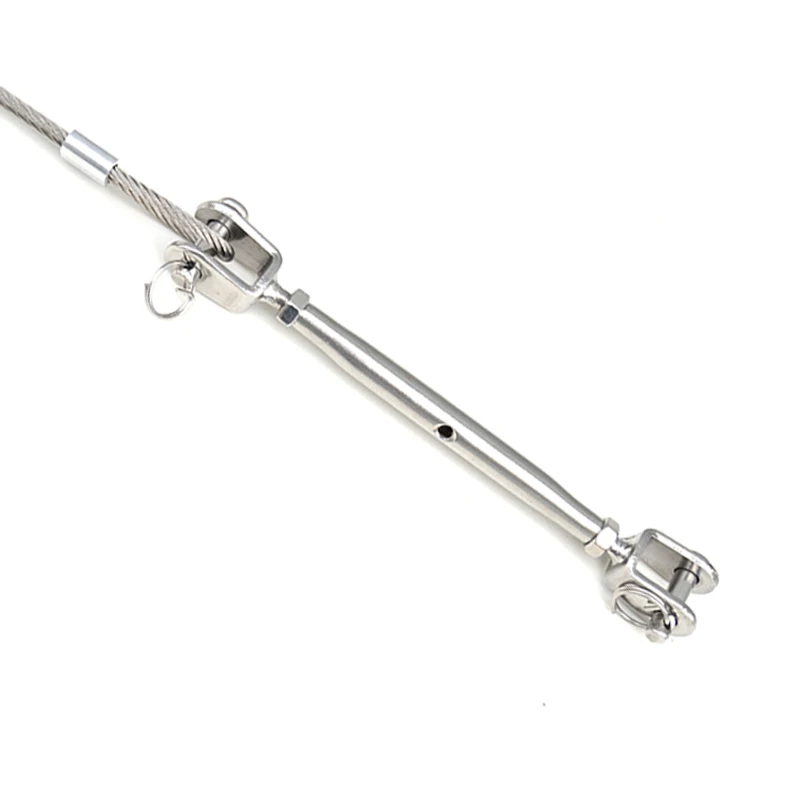 1-4pcs M5-M24 304/316 Stainless Steel Turnbuckle Closed Body Swage Turnbuckle Screw Wire Rope Tensioning Tightener Tight Buckle