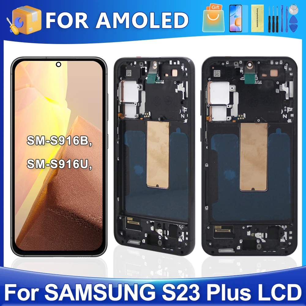 6.6 ''s23 plus für Samsung für amoled s23 s916b s916u s916w s916n s916 LCD-Display