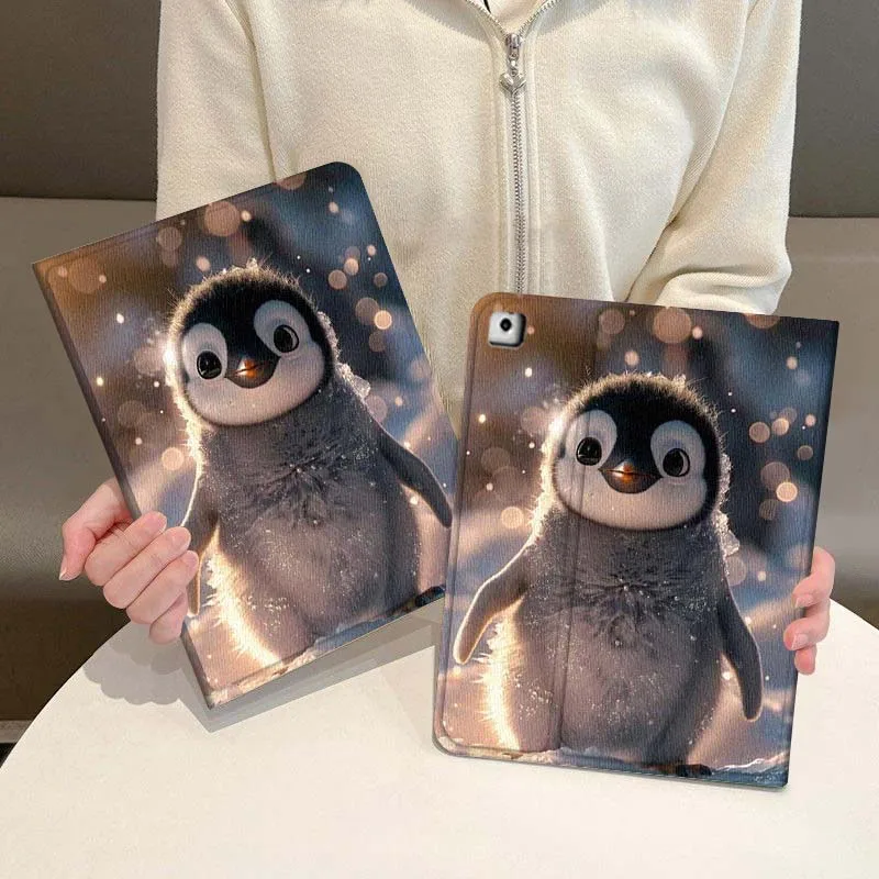 

Чехол для планшета с изображением мультяшного пингвина, снега и солнца для iPad Pro Air Mini 1 2 3 4 5 6 7 7th 8th 9th 10th 10.2 9.7 10.5 10.9 11 2024 2025