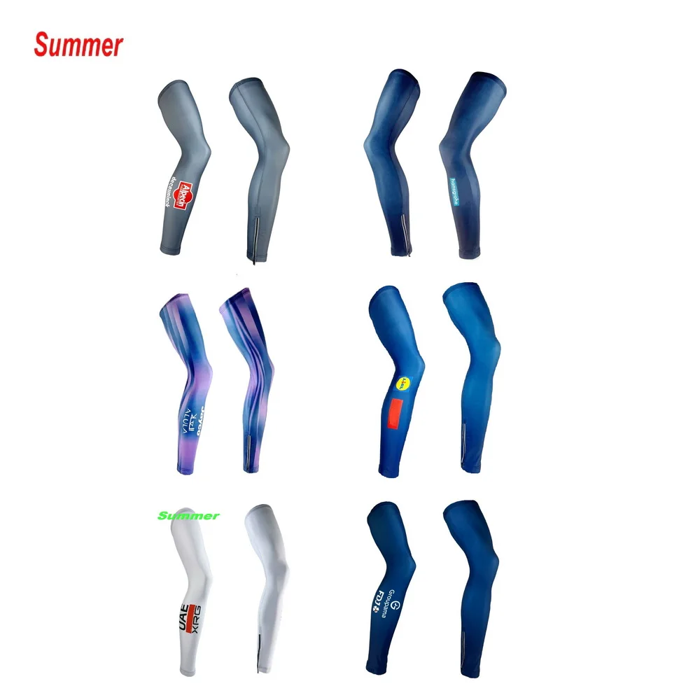 

SUMMER/FLEECE UAE JAYCO FDJ ALPECIN LIDL TEAM Cycling LEGwarmer Sun UV Protection Ciclismo LEG Warmers Glove One Pair Size S-3XL