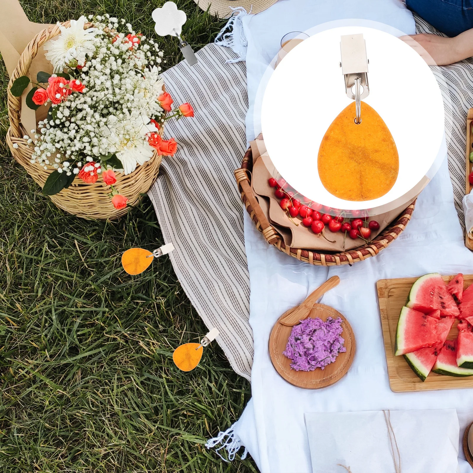 

4pcs Clips Weights Windproof Tablecloth Fixing Pendant For Picnic Party Table Cloth Holders Iron Tablecloth Decor