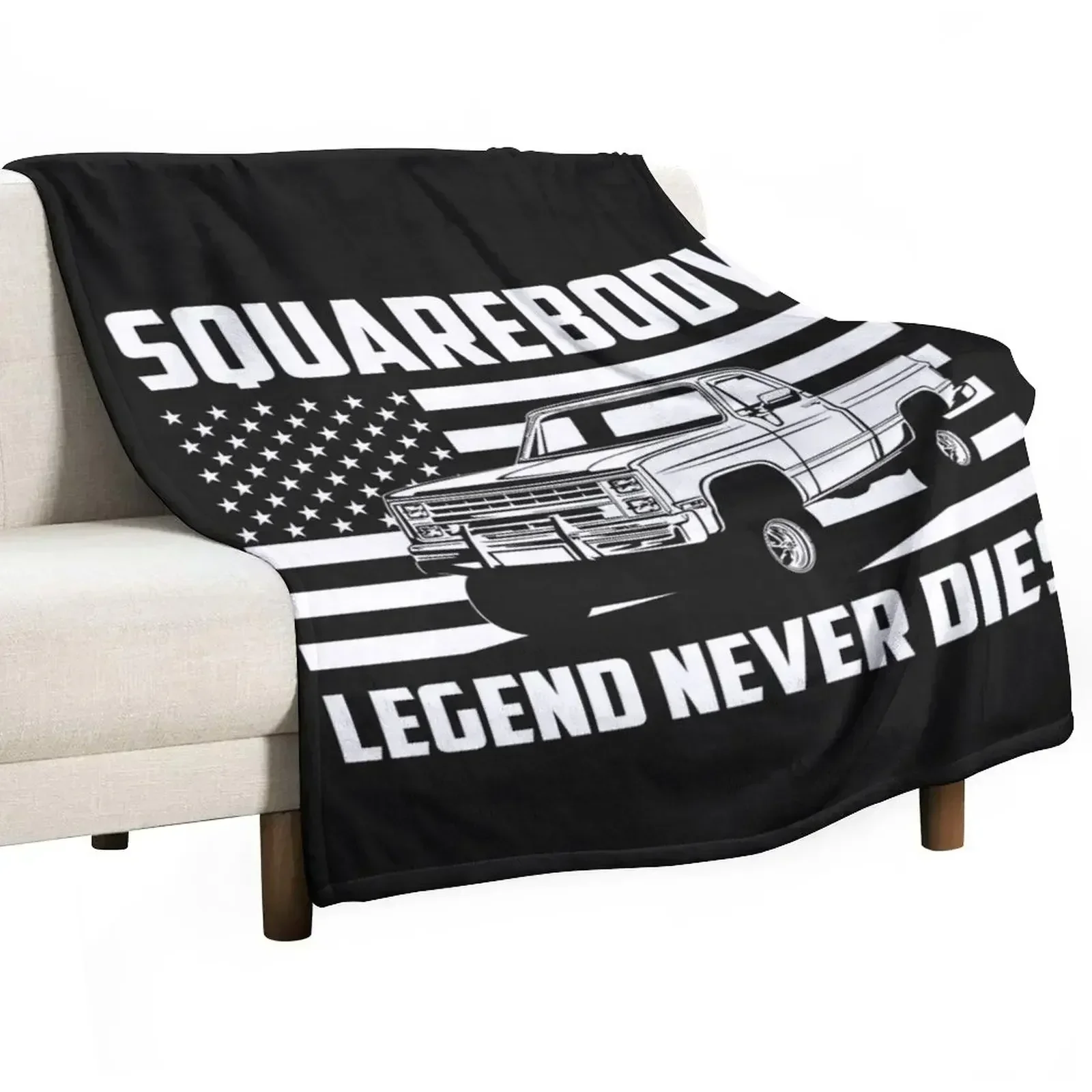 Squarebody Legend Never Dies Classic Square Body Pickup Truck Throw Blanket Quilt manga for winter Soft Blankets