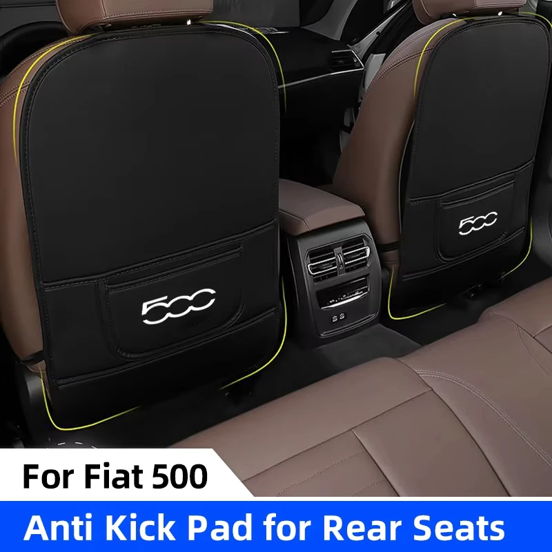

Car Seat Anti Kick Pad For Fiat 500 500C 2012 500X 500L Leather Seat Back Storage Anti Scratch Protector Cover Anti-Dirty Pads