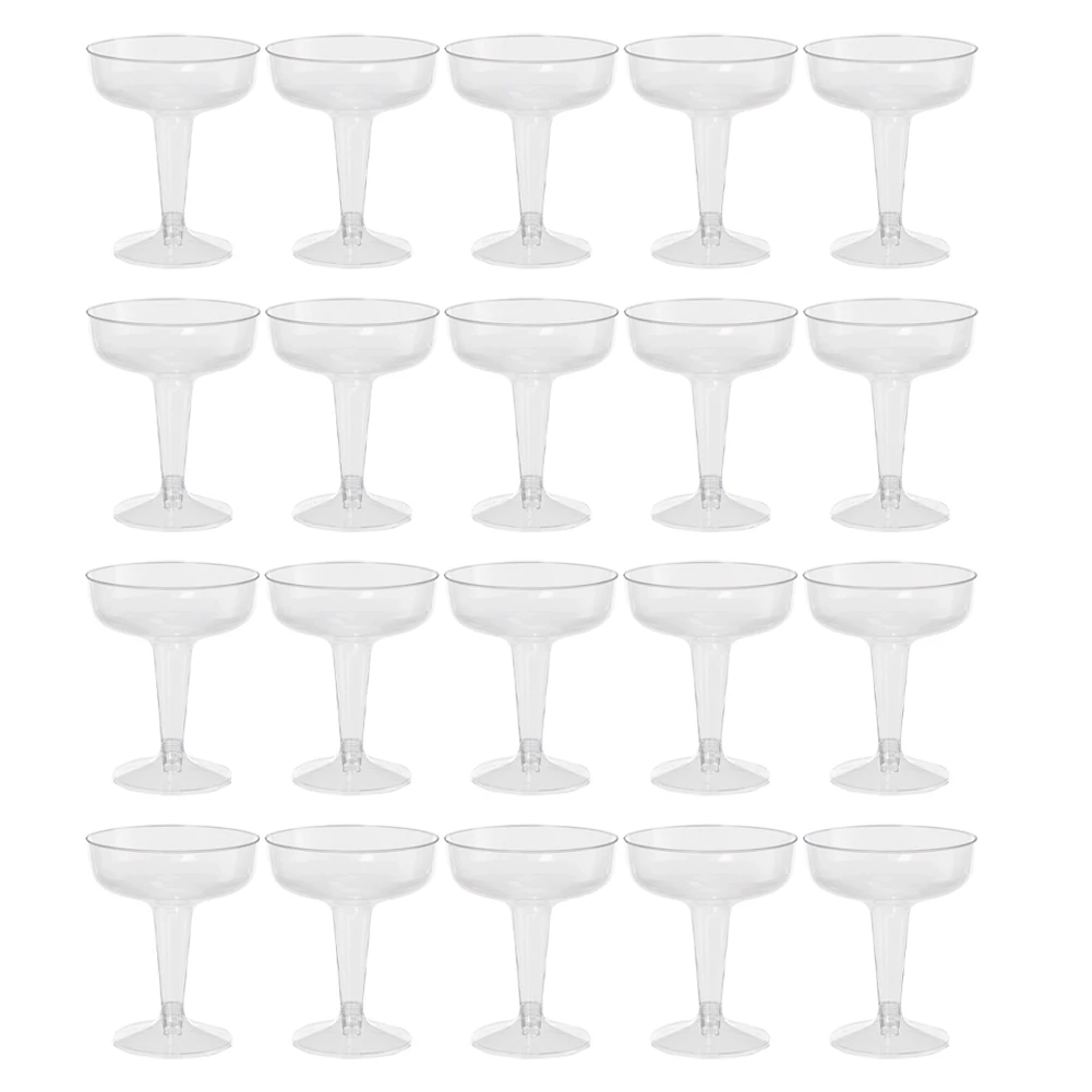 

New Plastic Champagne Flutes Disposable - 20Pcs Clear Plastic Champagne Glasses for Parties Clear Plastic Cup