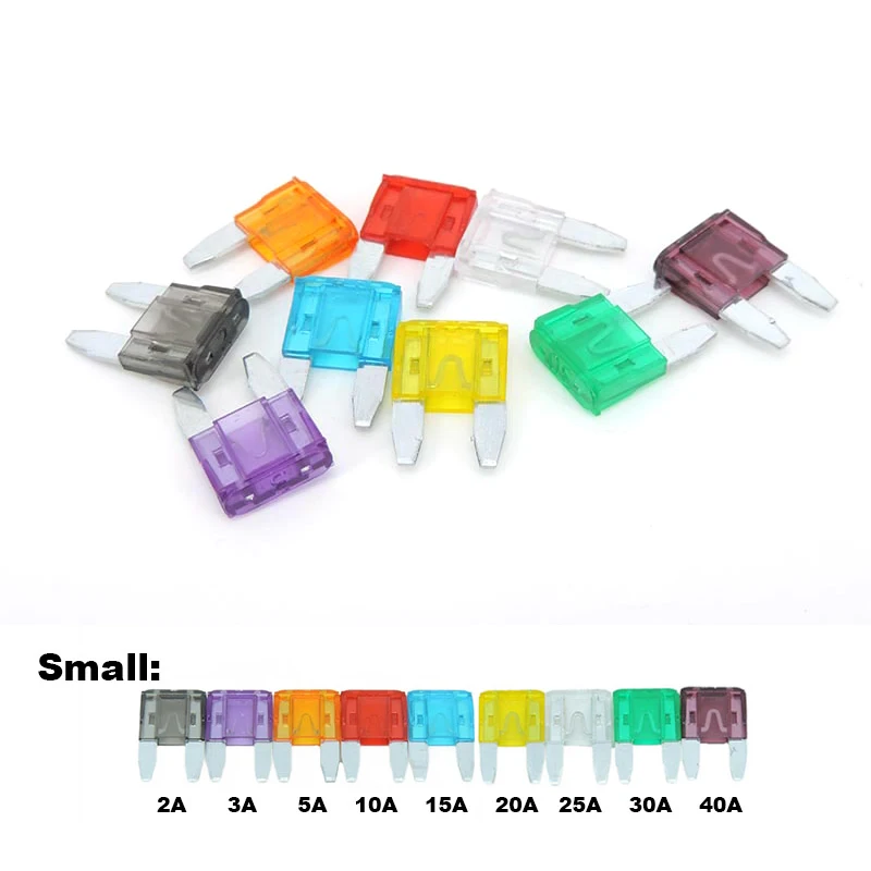 

10x Small Size Aluminum Car Blade Fuse for Car Truck Boat Auto Accessories Fuses Automotive 2a 3A 5A 10A 15A 20A 25A 30A 40A q1