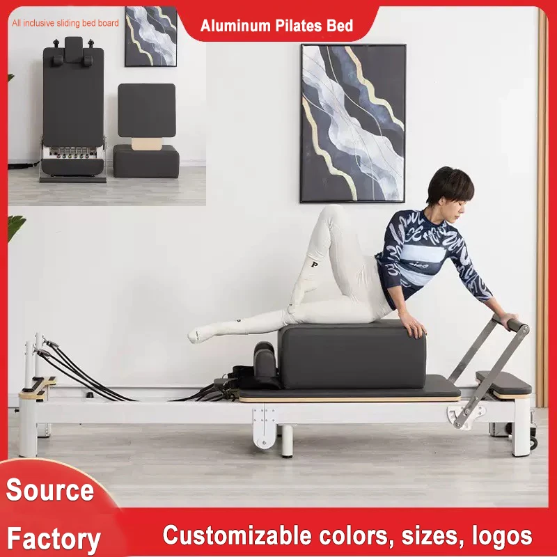 

Pilates Folding Bed Fitness Equipment Pilates Aluminum Alloy Small White Bed Pilates Aluminum Alloy Folding Bed