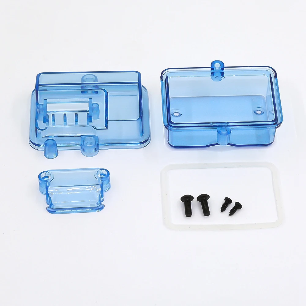 Blue Plastic Waterproof Receiver Receiving Box for Huanqi 727 / Slash RC Car Upgrade Parts