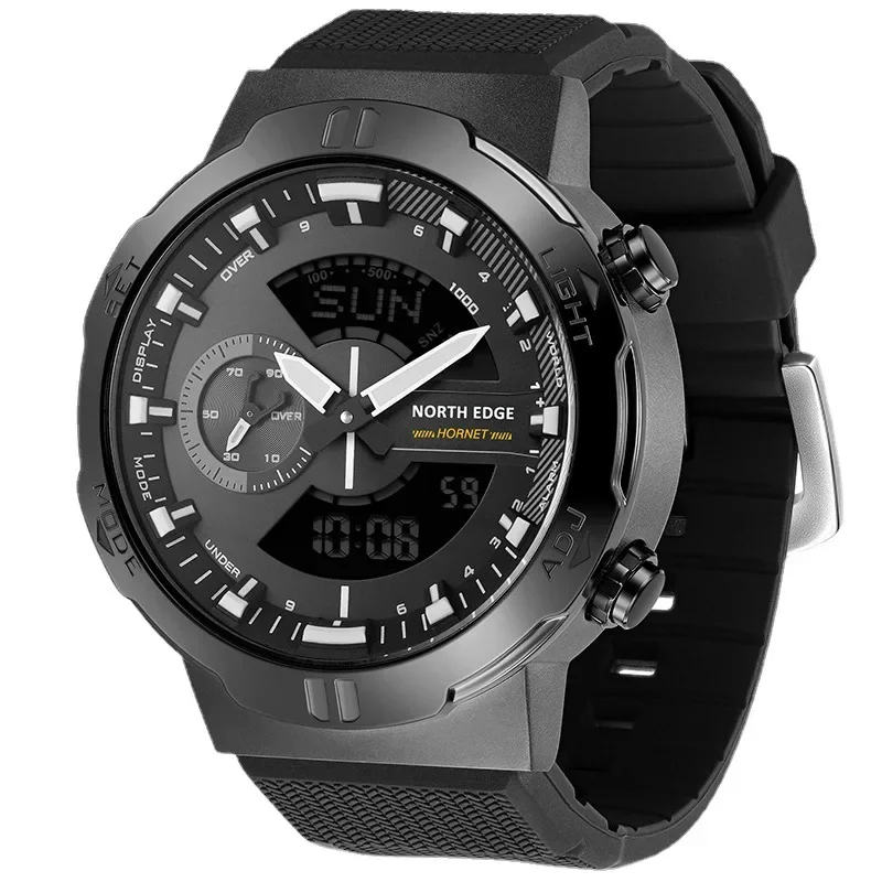 Outdoor sports waterproof smartwatch alarm clock stopwatch countdown multi-functional student black gold watch