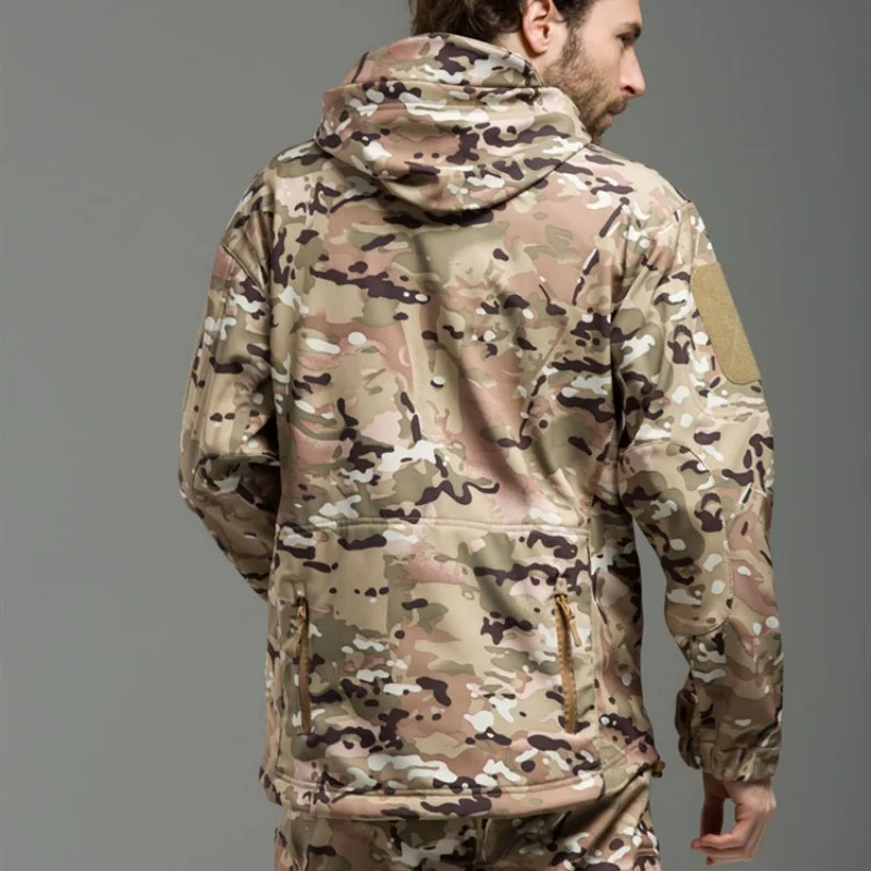 

2025 Мужская повседневная водонепроницаемая ветровка с капюшоном на молнии, уличное походное пальто на осень, большие размеры