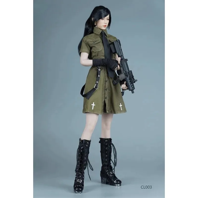 1/6 مقياس موضة ملابس الجندي الإناث فستان بأزرار ملابس العمل تنورة الجوارب نموذج ل 12 "Tbl S17 لعبة أرقام الجسم #5