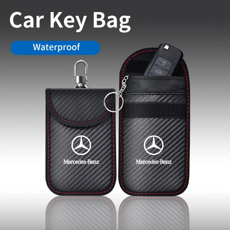 Car Key Case Signal Blocker Bag RFID Shielding Pocket For Mercedes Benz AMG W204 W203 W211 W212 W213 W205 W201 W210 W124 W126 W1