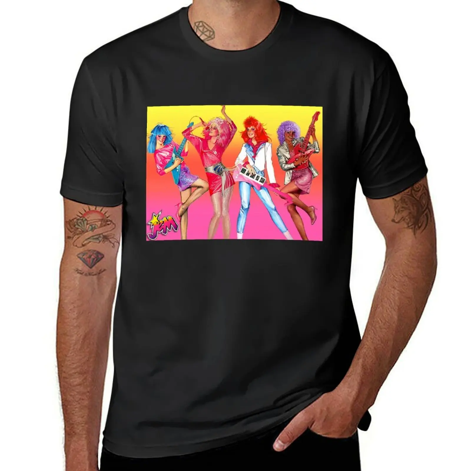 

Jem & The Holograms - vintage 80s cartoon show T-Shirt Man t-shirt graphic t shirts customs design your own t shirts men
