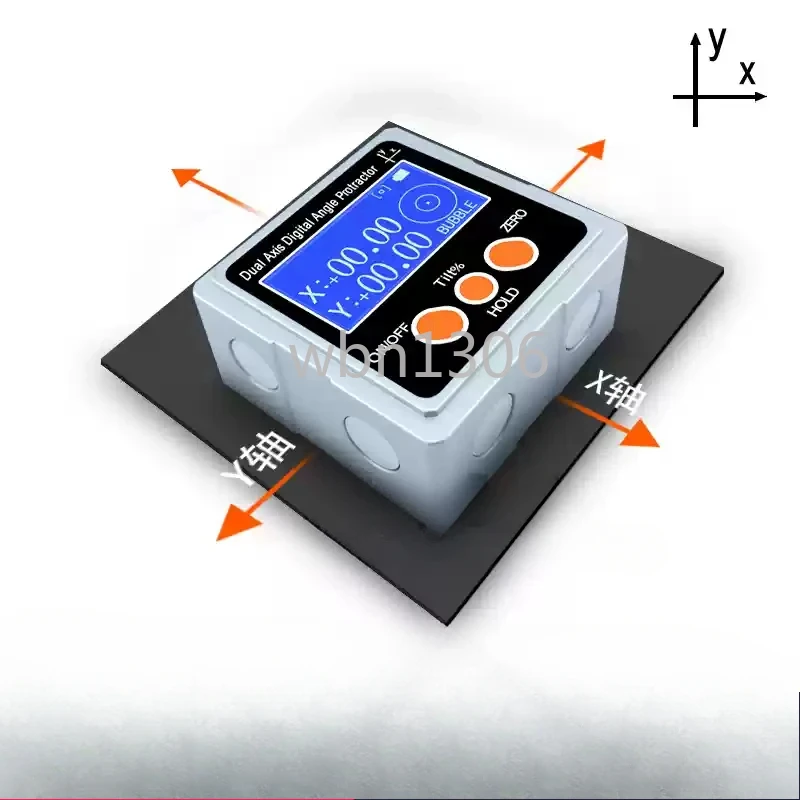 High-precision Dual-axis Digital Display Level Angle Meter XY-axis Horizontal Ruler with Magnetic Inclinometer