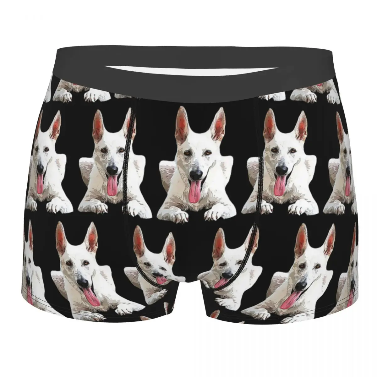 Boxer Underpants Shorts White Swiss Shepherd White German Shepherd Panties Male Breathable Underwear  Homme Man Boyfriend Gift
