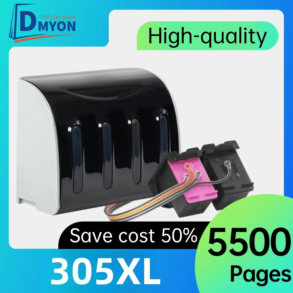 DMYON 305XL Continuous Ink Supply System Compatible for HP 305XL Deskjet 2823 2700 2710 2721 2722 4120 4110 4130 1210 6010