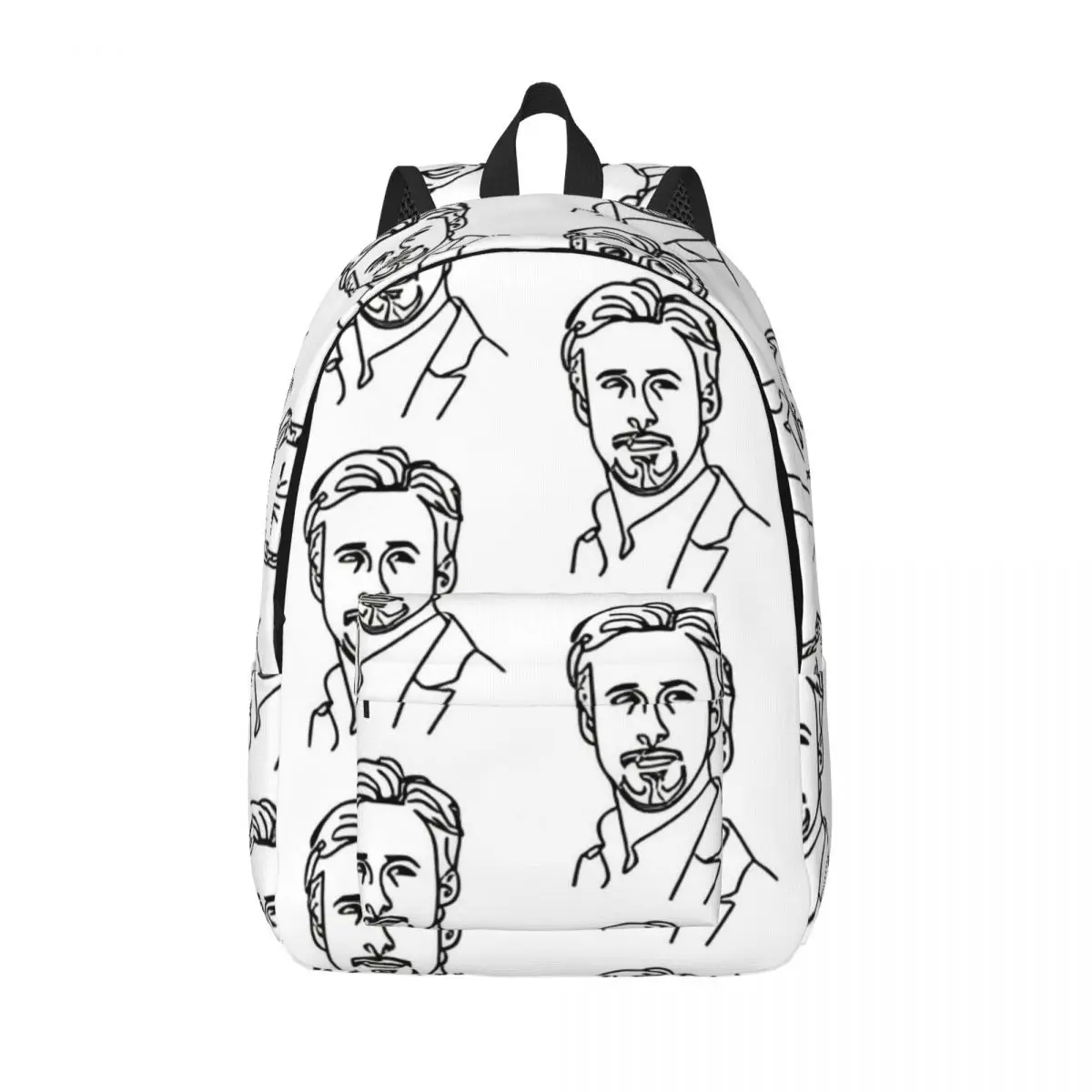 Ryan Gosling Line Drawing Backpack for Men Women Cool Student Business Daypack Laptop Canvas Bags Gift