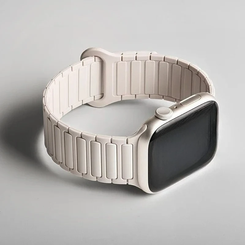 

Магнитная петля для Apple Watch Bands 49 45 мм 44 41 40 мм 46 38 Силиконовый браслет для iWatch Series 11 10 9 8 7 6 5 4 3 Se Ultra 2