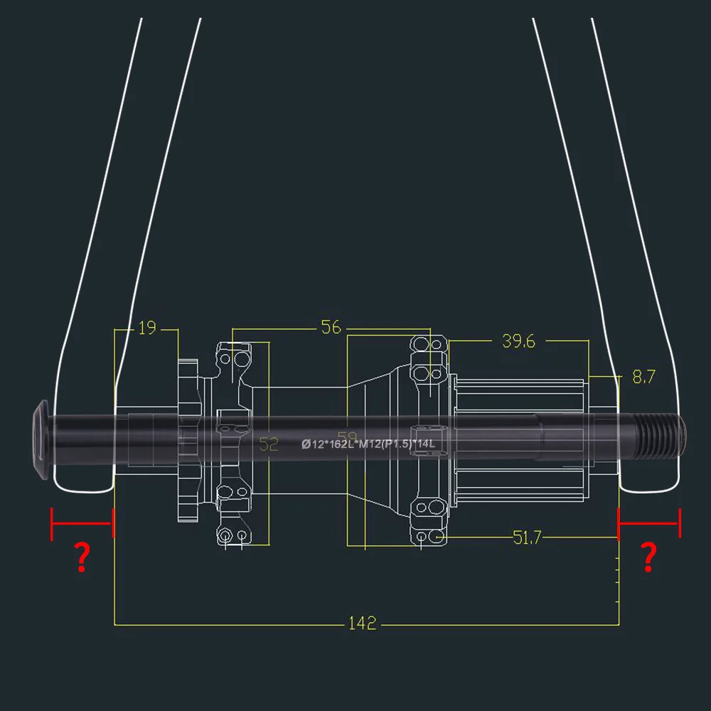 MTB Thru Axle Road Bike Shaft Front Rear Skewers 12mm 15mm Wheel Axis Hub X-12 Shaft 15x100 12x142 12x100 12x148 15x110