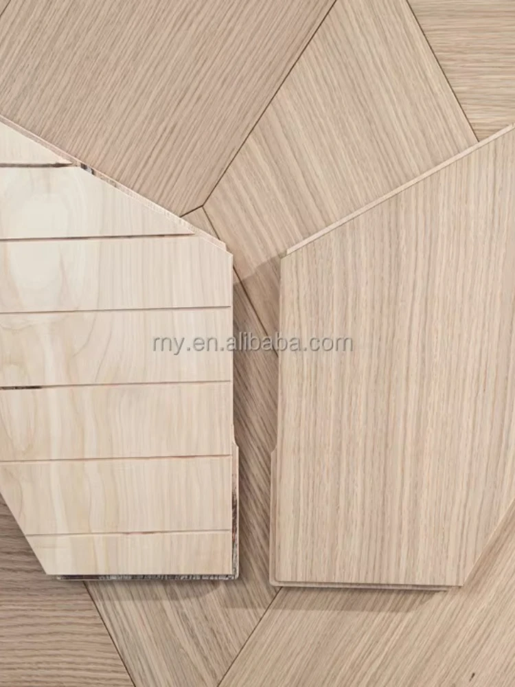 نسخة مخصصة من أرضية خشب البلوط والجوز الصلب أرضية هندسية خماسية مخصصة فاخرة