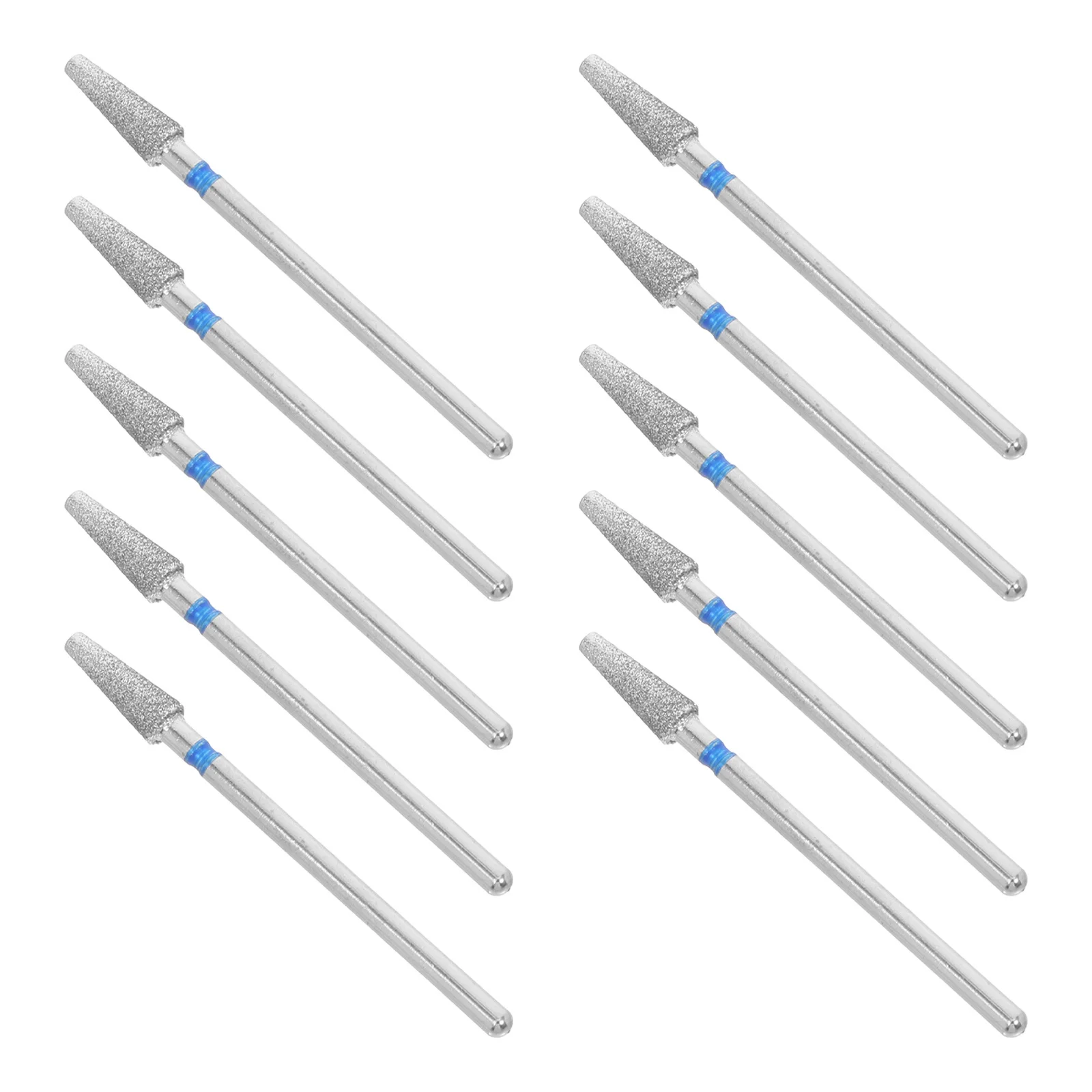 

10 Pcs Metal Nail Fi̇le Cuticle Remover Bits Manicure Grinding Head for Drill Holder Buffing Tips Fine