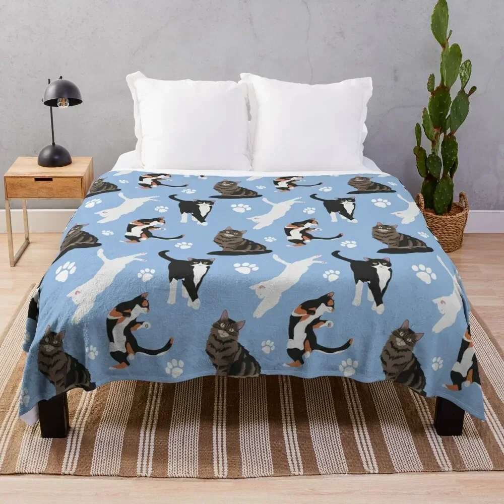

Cat pattern Throw Blanket Blankets Sofas Of Decoration Flannels Fashion Sofas Kid'S Blankets