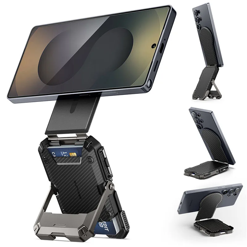 Magnetic Wallet Phone Card Holder for Samsung Galaxy S26/S25/iPhone 17/16/15/14 Series SUPCASE Lock With MagSafe Wallet con soporte