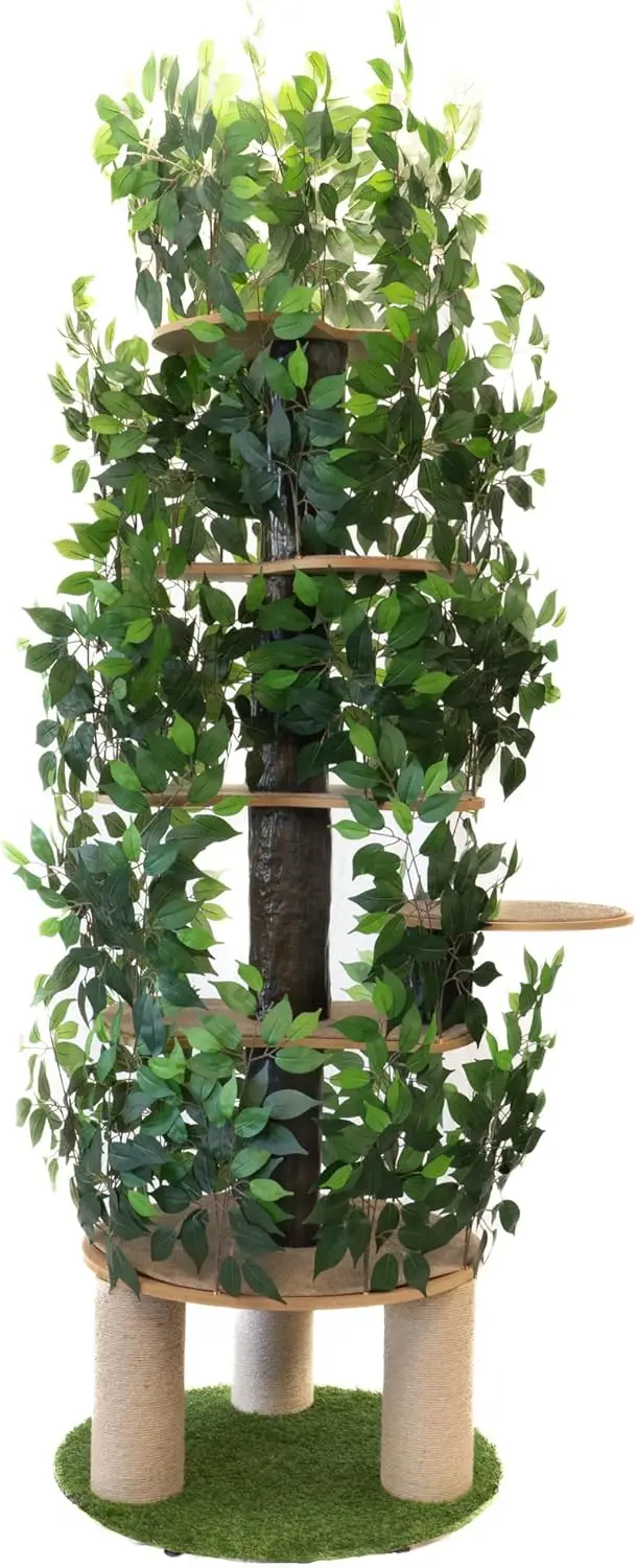 Pets Cat Tree with Leaves Made in USA