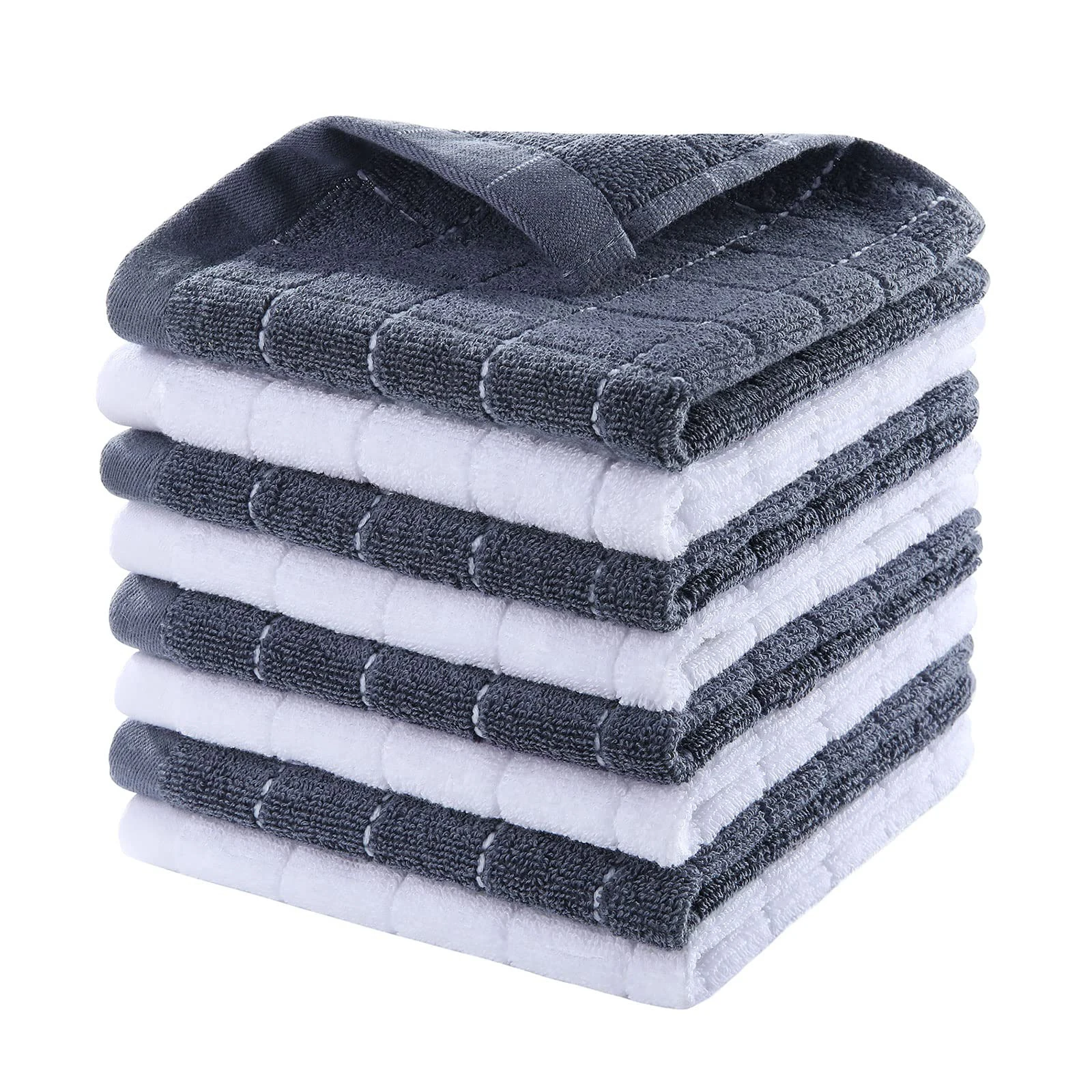 Homaxy 4/8Pcs 100% Cotton Dishcloth Ultra Soft And Absorbent Kitchen Towels Household Cleaning Tools For Kitchen Wash Cloth