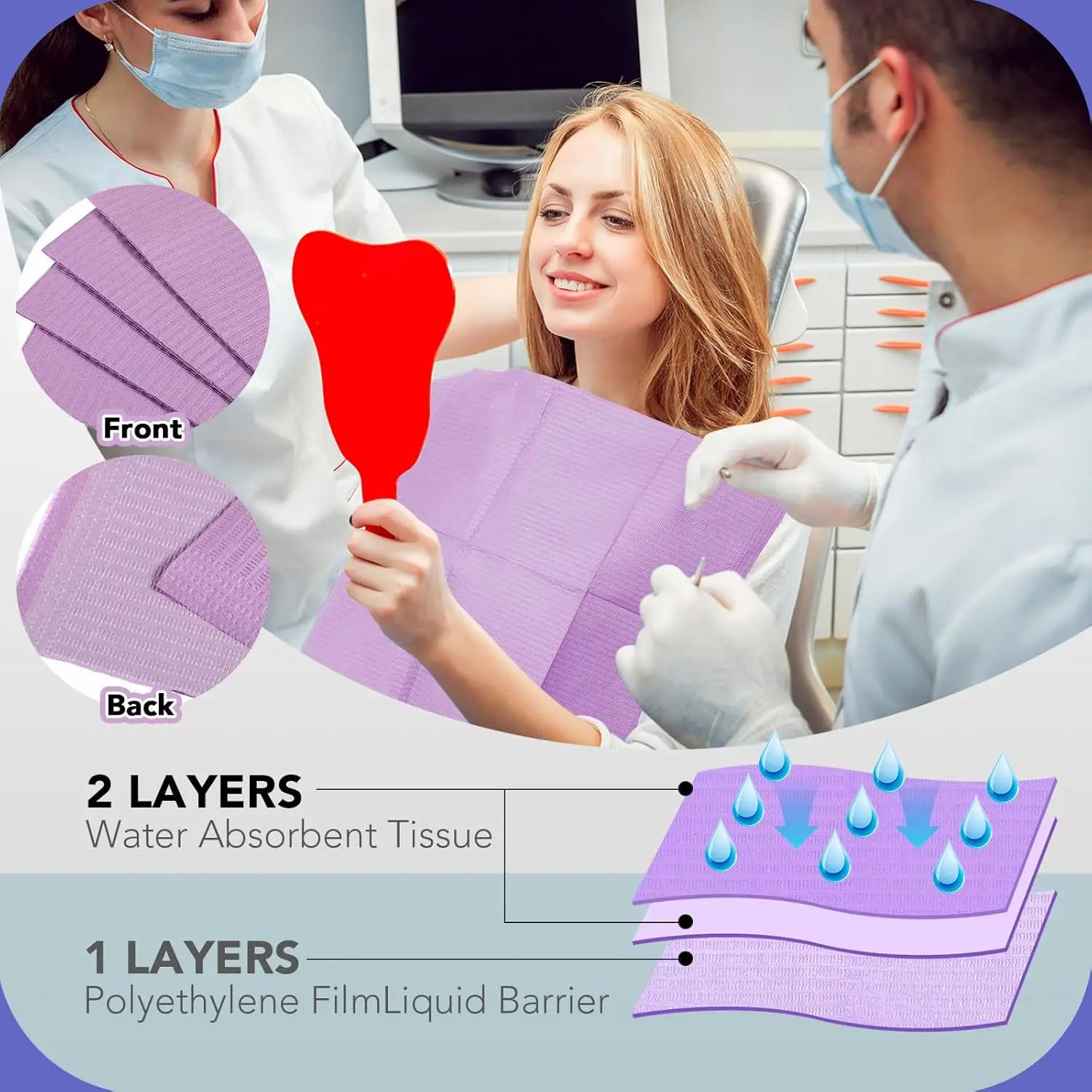 125/50/30/10pcs Disposable Tattoo Clean Pad Multicolour Tattoo Bibs Table Covers Patient Dental Bibs Napkins Tattoo Accessories