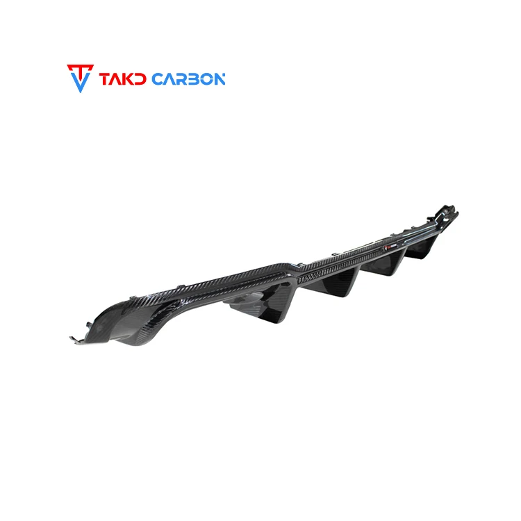 TAKD CARBON Brand All-Dry Carbon Fiber Sedan Car universal rear spoilers Rear Bumper Lip Diffuser For audis A3 S3 2017-2019