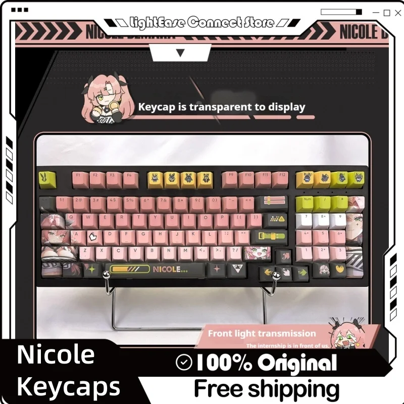 

New Zenless Zone Zero Nicole Keycap 133keys Mechanical Keyboard Pbt Material Hot Sublimation Animation Peripheral Anime Keycap