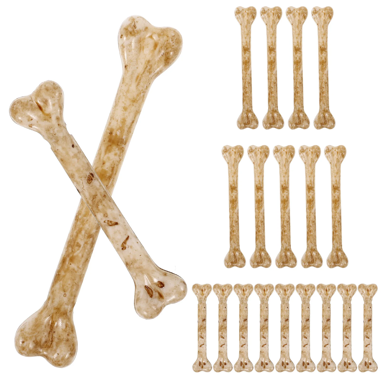 

20 Pcs Safe Decorations Props for Haunted Houses Fake Halloween Bone Artificial Decorative Human Charm Plastic