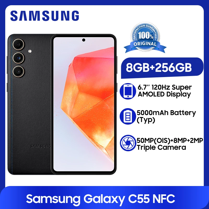 Samsung Galaxy C55 5G NFC Snapdragong 7 Gen 1 Octa Core 6.6'' 120Hz Super AMOLED Display 50MP Triple Camera 5000mAh Battery